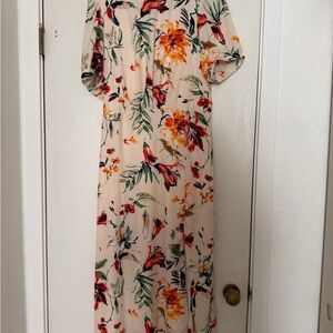 Julia Jordan Cream Floral Mock Neck